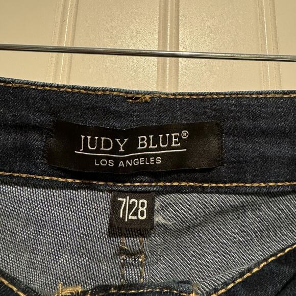 Judy Blue Carson City Flare Jeans High Waisted Front Seams Size 28 - Picture 4 of 7